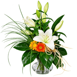 Ramo de lilium oriental y gerberas para Todos los Santos